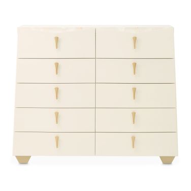Fantosini 10-Drawer Mule Chest In Creamy Pearl