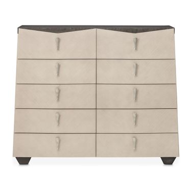 Fantosini 10-Drawer Mule Chest In Silver Mist