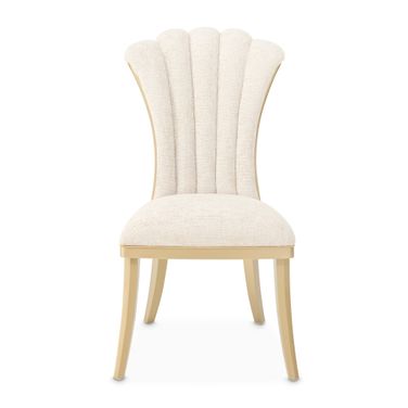 Fantosini Dining Side Chair Set of 2 In Natural and Gold