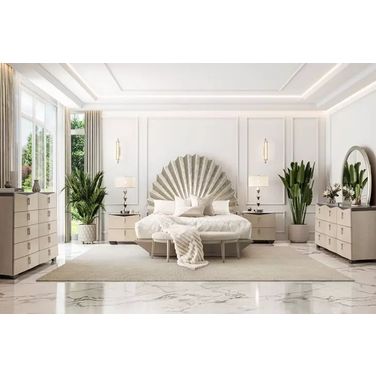 Fantosini Fan Bedroom Set In Silver Mist