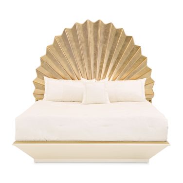Fantosini King Fan Bed In Goldleaf