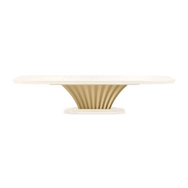 Fantosini Pedestal Dining Table In Creamy Pearl
