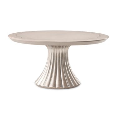 Fantosini Round Dining Table In Silver Mist