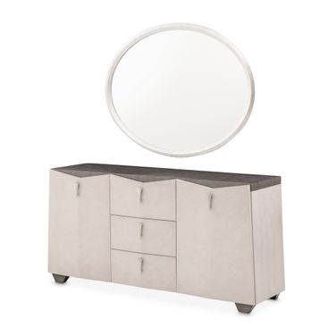Fantosini Sideboard with Mirror In Silver Mist