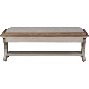 Farmhouse Reimagined Antique White Bed Bench