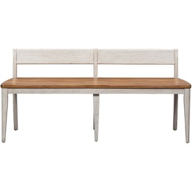 Farmhouse Reimagined Antique White Bench