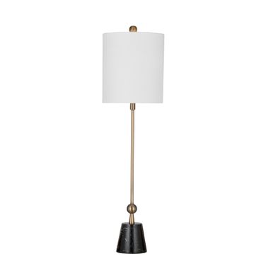 Farmington Table Lamp In Black Marble and Brass