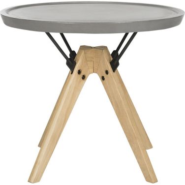Farmond Dark Grey Modern Concrete Side Table Indoor/Outdoor