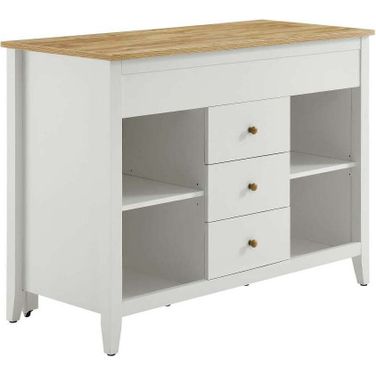Farmstead Kitchen Island In Oak and White