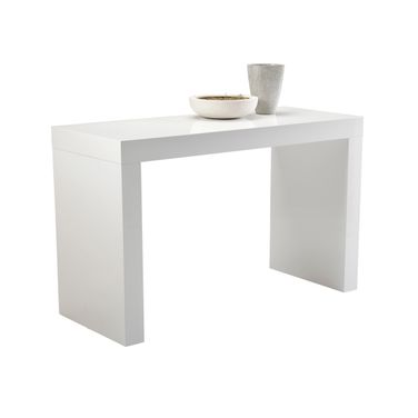 Faro Counter Table In White High Gloss
