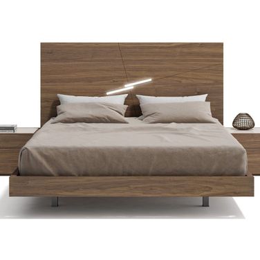 Faro Walnut King Platform Bed