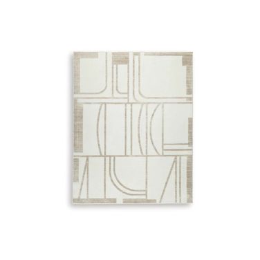 Farongrove 7'10" x 10' Area Rug In Ivory and Beige