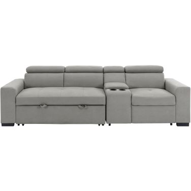 Farrah 2-Piece Sofa with Right Console In Gray