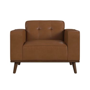 Fate Chair with Wood Front In Tan and Cherry