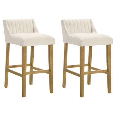 Fauna Bar Height Bar Stool Set of 2 In Amber Glow and White