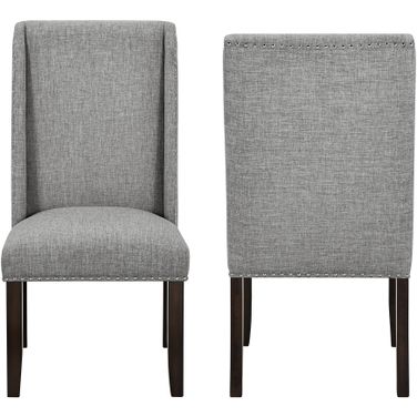 Faust Dining Chair Set of 2 In Gray