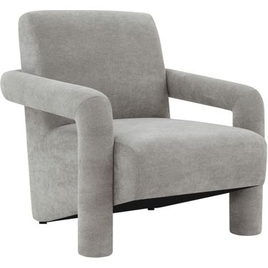 Faylin Boucle Accent Chair In Grey