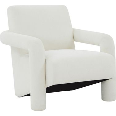 Faylin Boucle Accent Chair In Ivory
