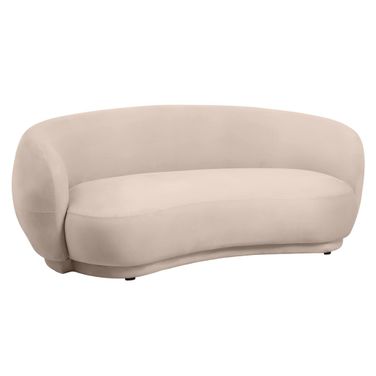 Faze 3-Seater Wide Couch Upholstered Sofa In Velvet Beige