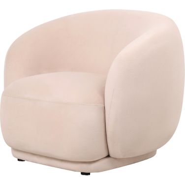 Faze Modern Single Seater Sofa In Beige Velvet
