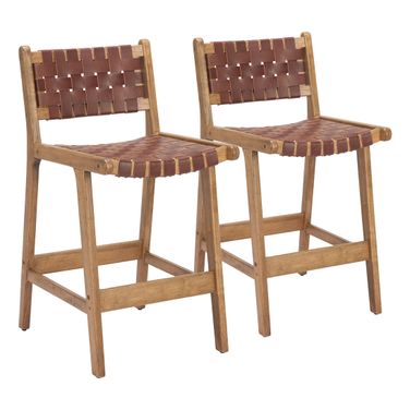 Feder Counter Stool Set of 2 In Brown