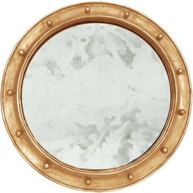 Federal Gold Leaf Round Antique Mirror
