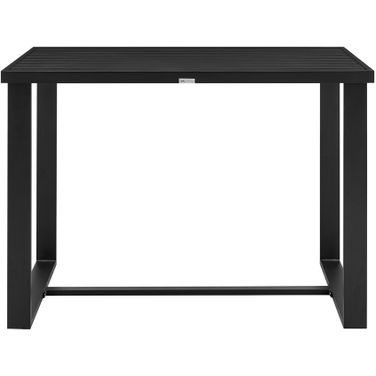 Felicia Outdoor Patio Counter Height Dining Table In Black Aluminum