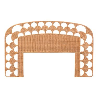Felician Natural Rattan Standalone Queen Headboard In Light Honey