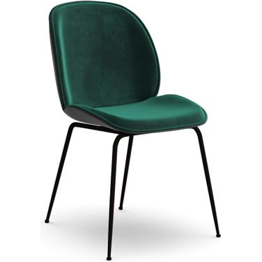 Felicity Velvet Side Chair Set of 2 In Emerald Green