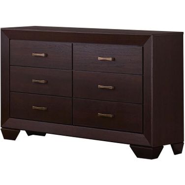 Kauffman 6-drawer Dresser Dark Cocoa