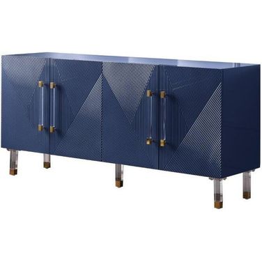 Fenella 65 Inch Modern Wood Sideboard With Gold Accent In Navy
