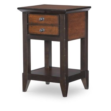 Fenmore Open Nightstand In Mocha and Distressed Cherry