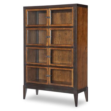 Fenmore Display Cabinet In Mocha and Distressed Cherry