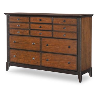 Fenmore Dresser In Mocha and Distressed Cherry