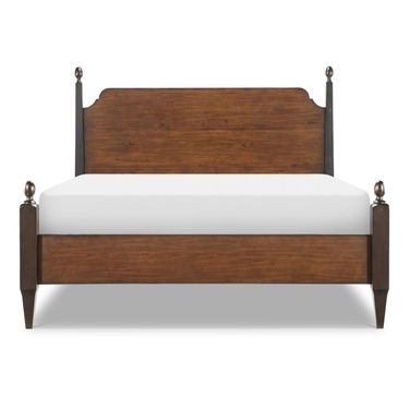 Fenmore Complete King Poster Bed In Mocha and Distressed Cherry