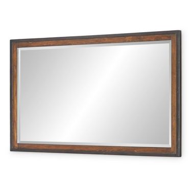 Fenmore Mirror In Mocha and Distressed Cherry