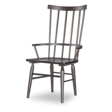 Fenmore Spindle Arm Chair Set of 2 In Mocha and Distressed Cherry