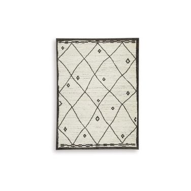 Fenriston Large Rug In Cream and Black
