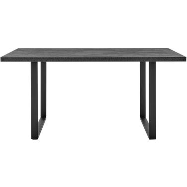 Fenton Dining Table with Charcoal Top and Black Base