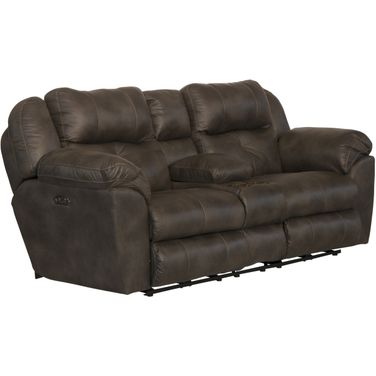 Ferrington Dusk Power Lay Flat Reclining Console Loveseat