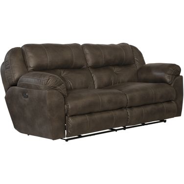 Ferrington Power Lay Flat Reclining Sofa w/ Power Headrest and Lumbar (Dusk)