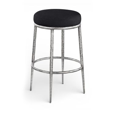 Ferro Performance Fabric Upholstered Bar Stool In Black
