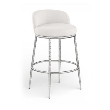 Ferro Performance Fabric Upholstered Bar Stool In Cream