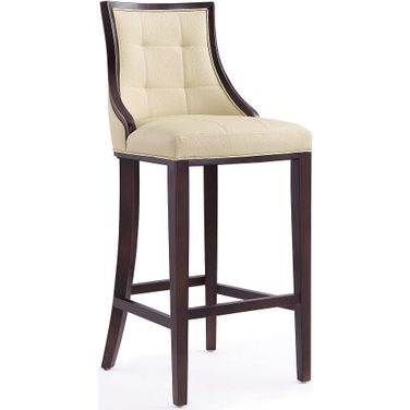 Fifth Avenue Bar Stool in Cream and Walnut