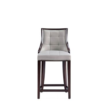 Fifth Avenue Faux Leather Counter Stool In Light Grey