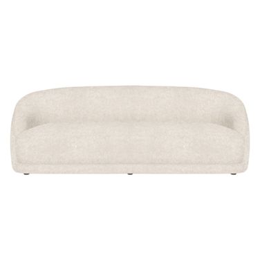 Figueroa 90 Inch 3-Seater Sofa with Fabric and Oval Seat and Slope Arms In Sand