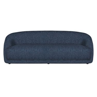 Figueroa 90 Inch 3-Seater Sofa with Fabric and Oval Seat and Slope Arms In Twilight Blue