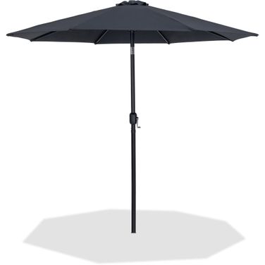 Fiji Fabric Patio Umbrellas In Black and Matte Black