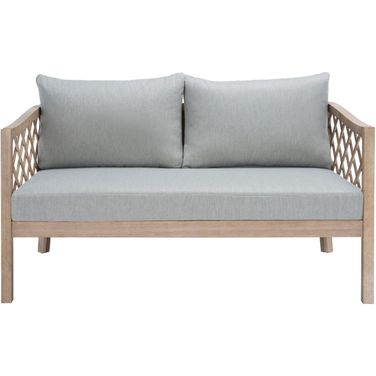 Fiji Rope Patio Sofa In Dark Brown And Beige