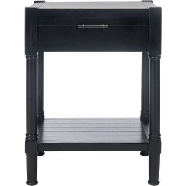 Filbert 1 Drawer Accent Table in Black